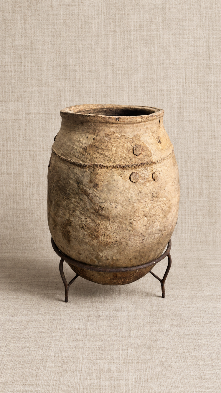 Bulbous Ringed Moroccan Pot