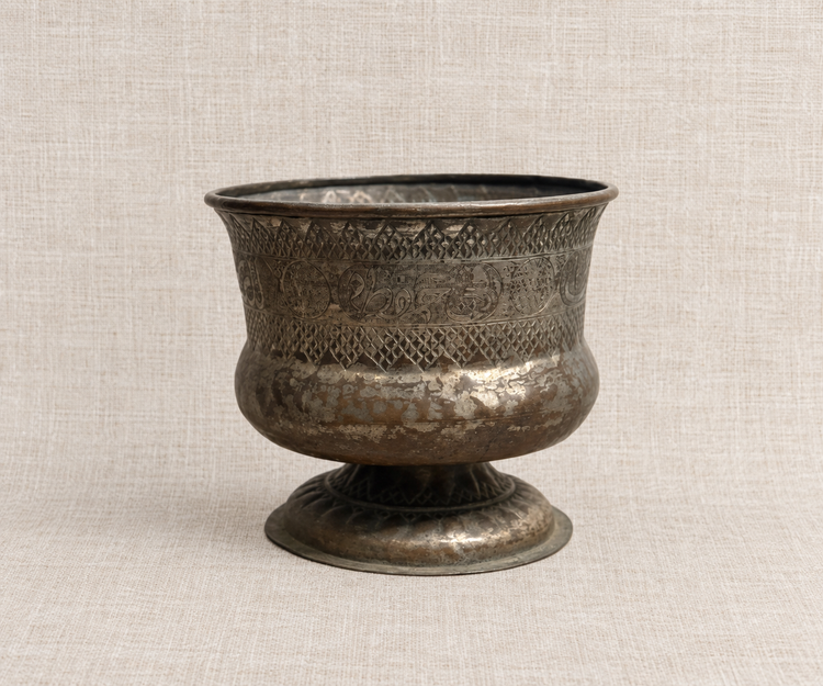 Antique Footed Pot -Bowl (Copper)