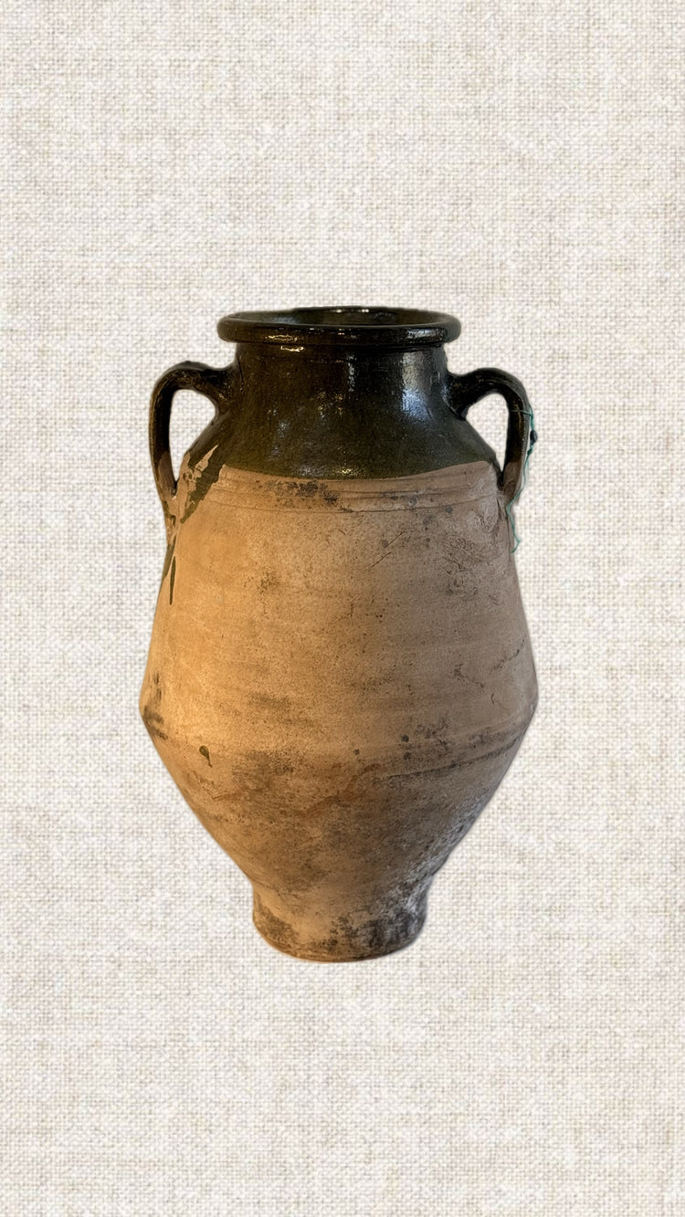 Rustic Glazed Olive Pot T2-116