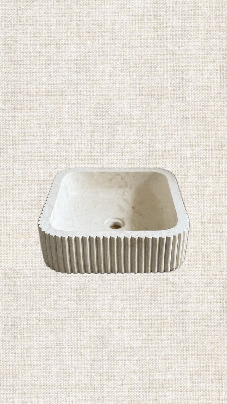 Fluted Marble Sink (Jērra Exclusive)