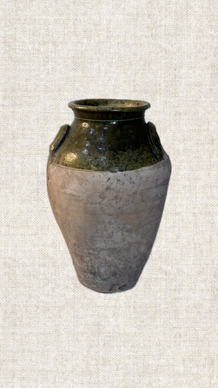 Arms High Green Glazed Pot T2-206