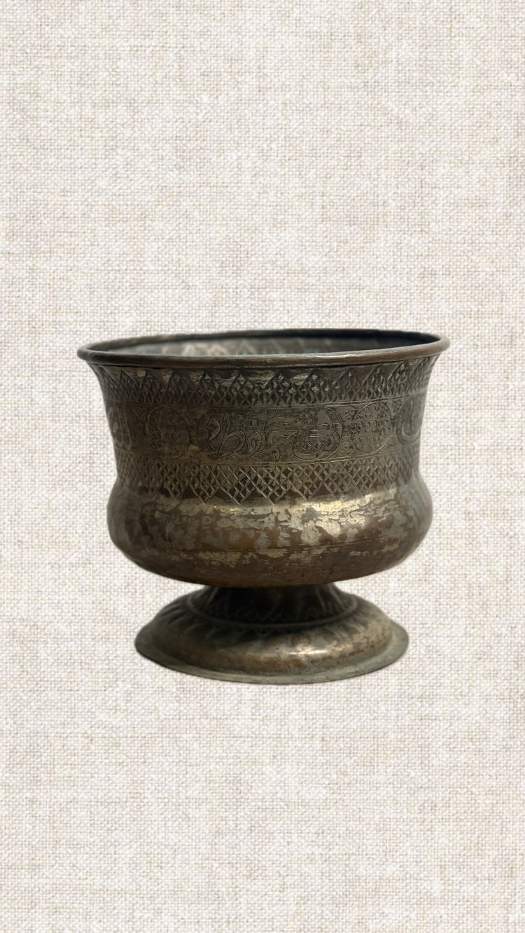 Antique Footed Pot -Bowl (Copper)
