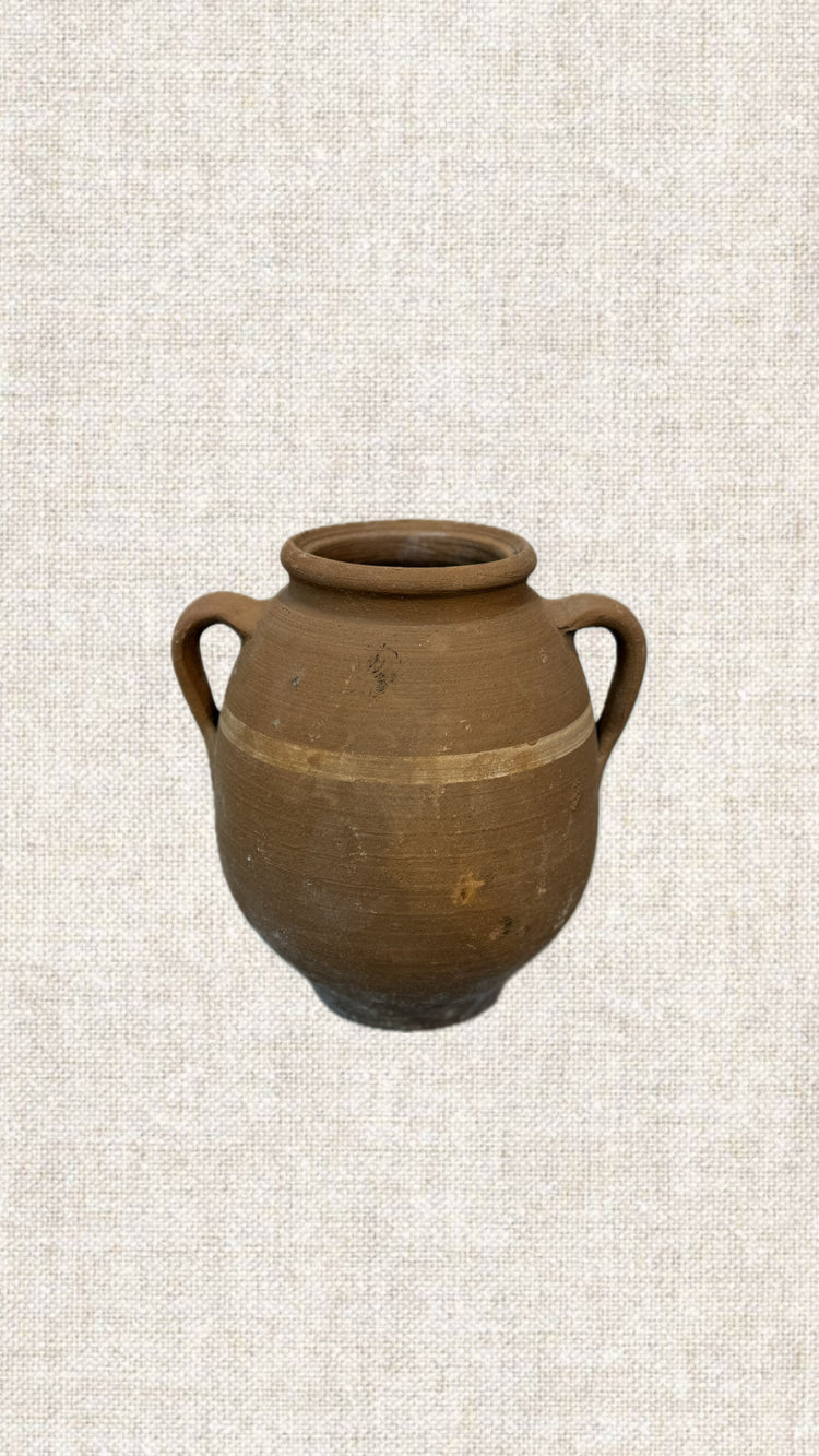 Rustic Lined Olive Pot T2-38