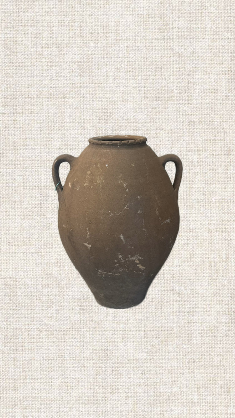 Two Handles Brown Cottage Pot T2-270