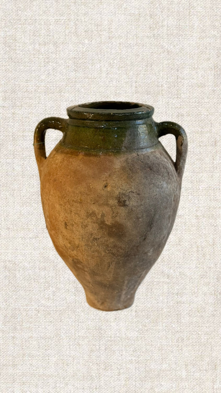 Olive Glazed Two Handles Pot T2-113