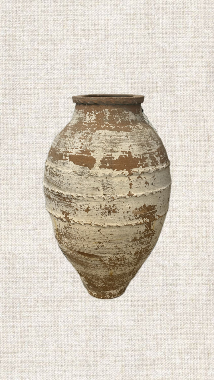 Whitewashed Aegean Pot T3-42