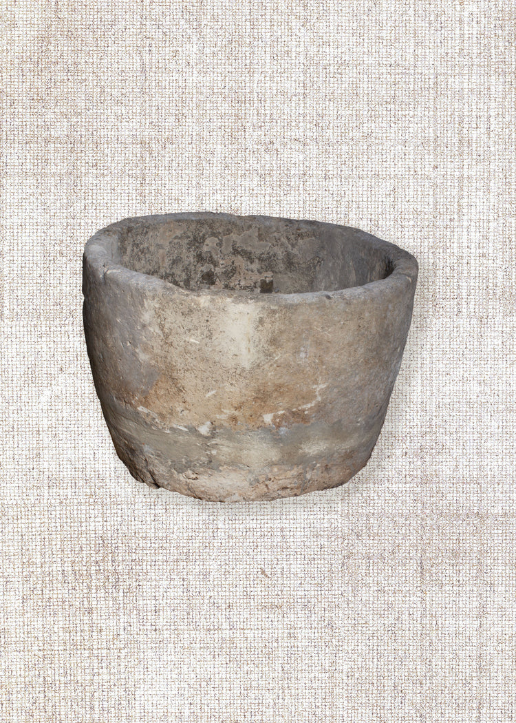 Round Limestone Trough-Planter 1008