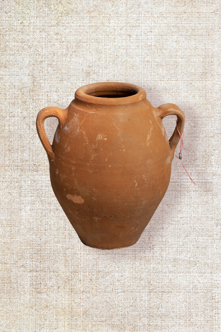 Two handles organic brown vessel - Large 203