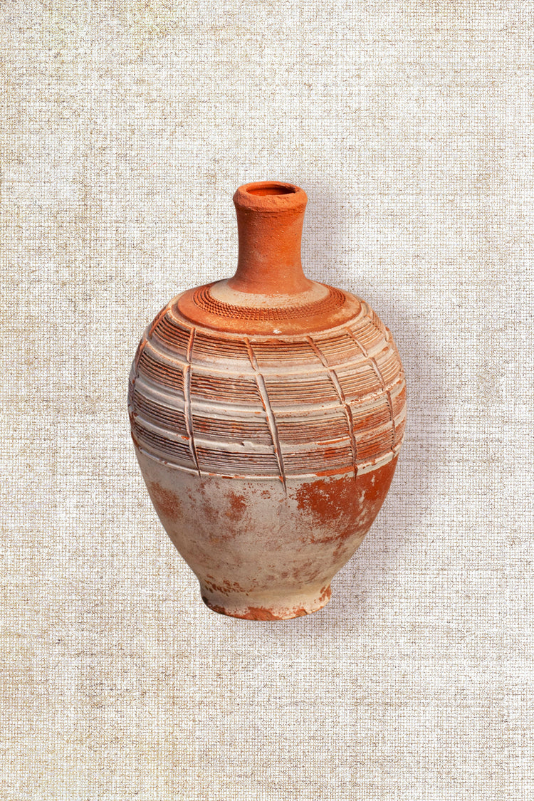 Narrow Mouth Terracota vase 154