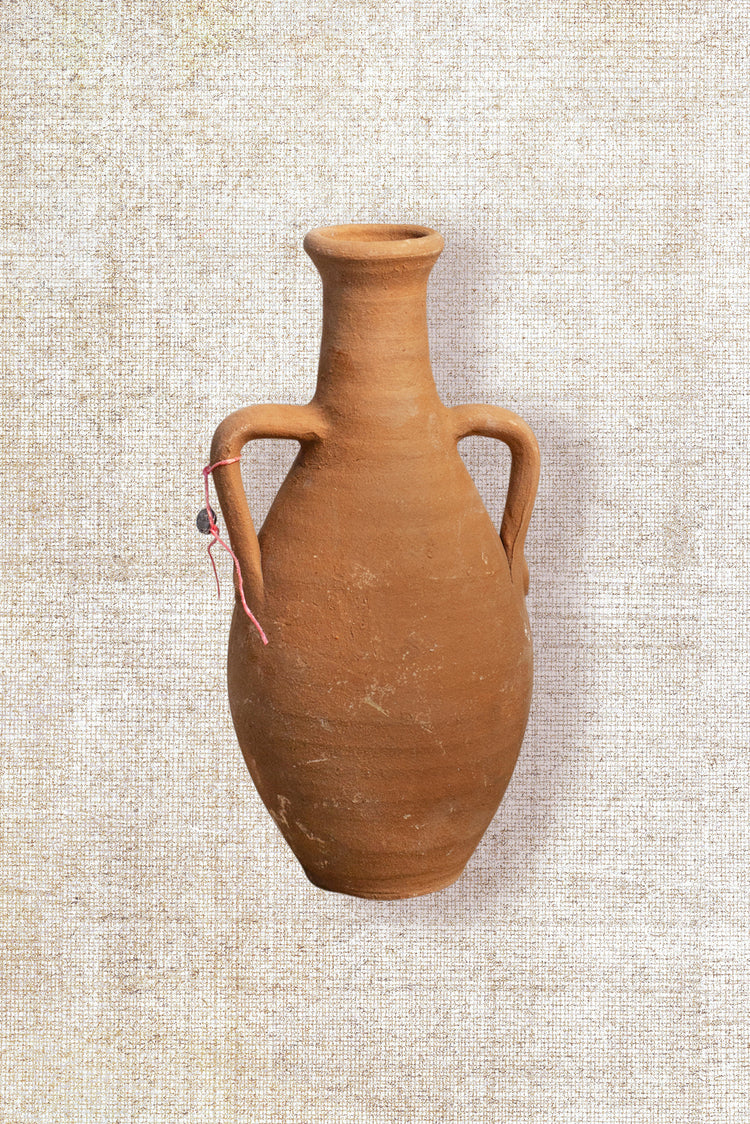 Two handles long neck Terracota vessel 160